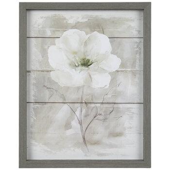 White Farmhouse Rose Wood Wall Decor