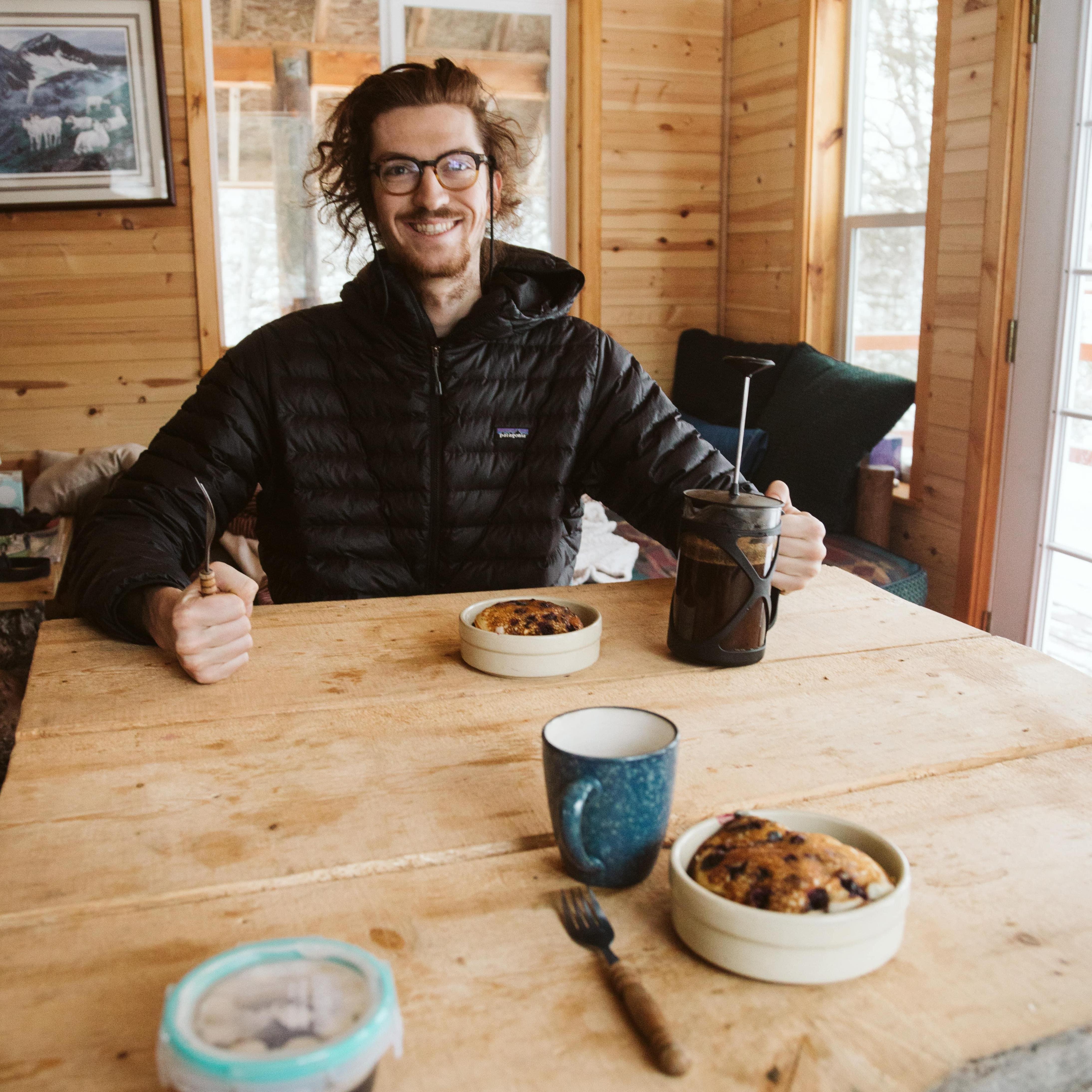 Breakfast at the cabin