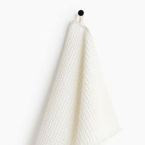 Waffled Hand Towel - White