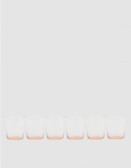 Chroma Glassware Tumbler Set in Blush