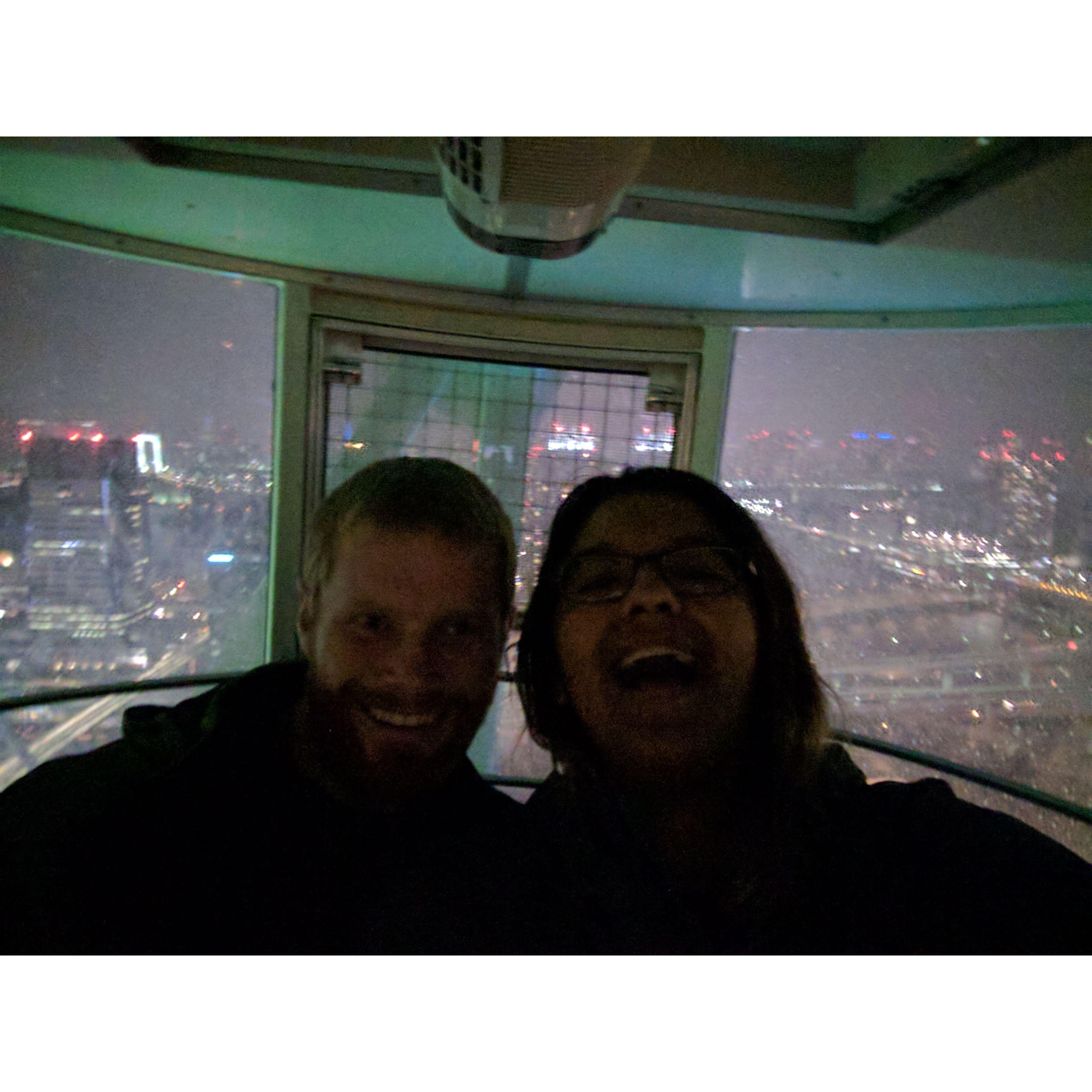 Sam & Rocio in a Ferris Wheel