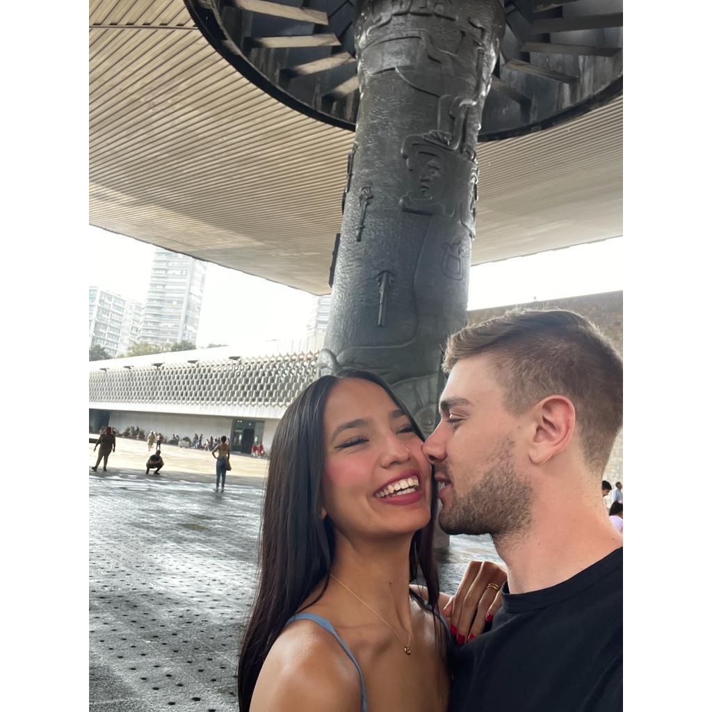 Liz & Jared in the museum of anthropology in Mexico City.