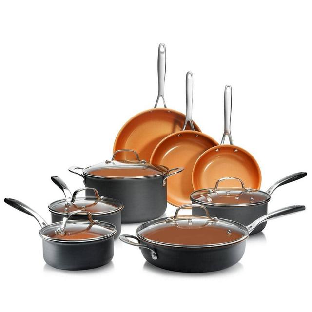 Pro 13-Piece Hard Anodized Aluminum Ti-Ceramic Nonstick Ultimate Cookware Set