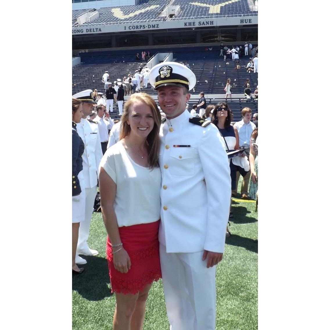 Geoff's commissioning and graduation from the Naval Academy, May 2015