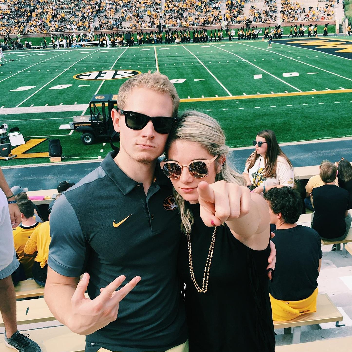 Enjoying Mizzou football game (how it all started).
