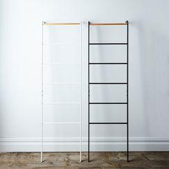 Steel & Wood Leaning Ladder, White