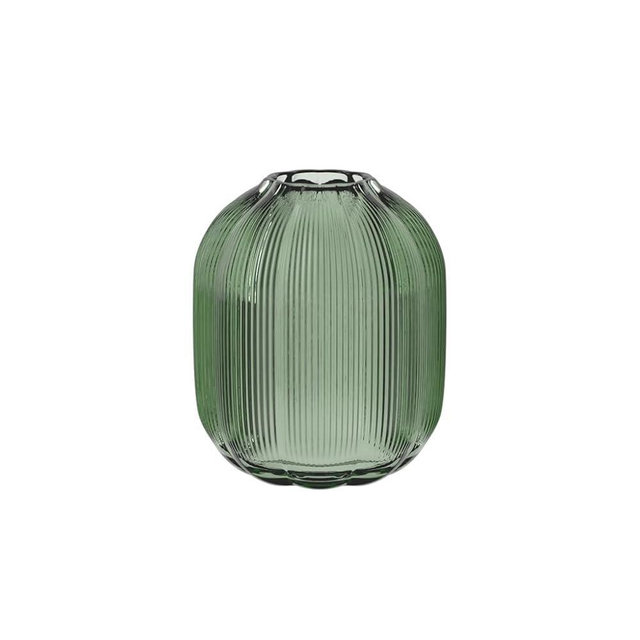 Villeroy & Boch Fleur Olive Vase, 7.5 in, Green, Dishwasher Safe, Mouth-Blown and Handmade Glass Vase