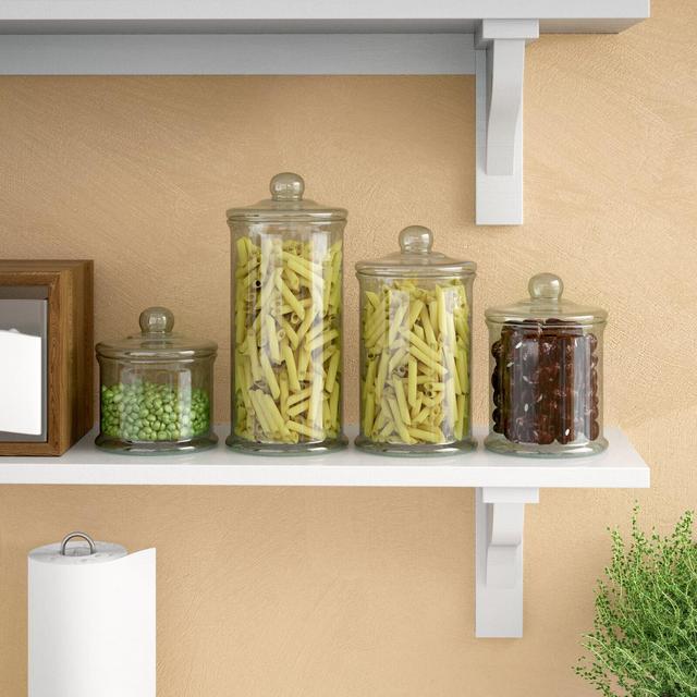 Glass Apothecary Kitchen Canister Set with Ball Lid (Set of 4)