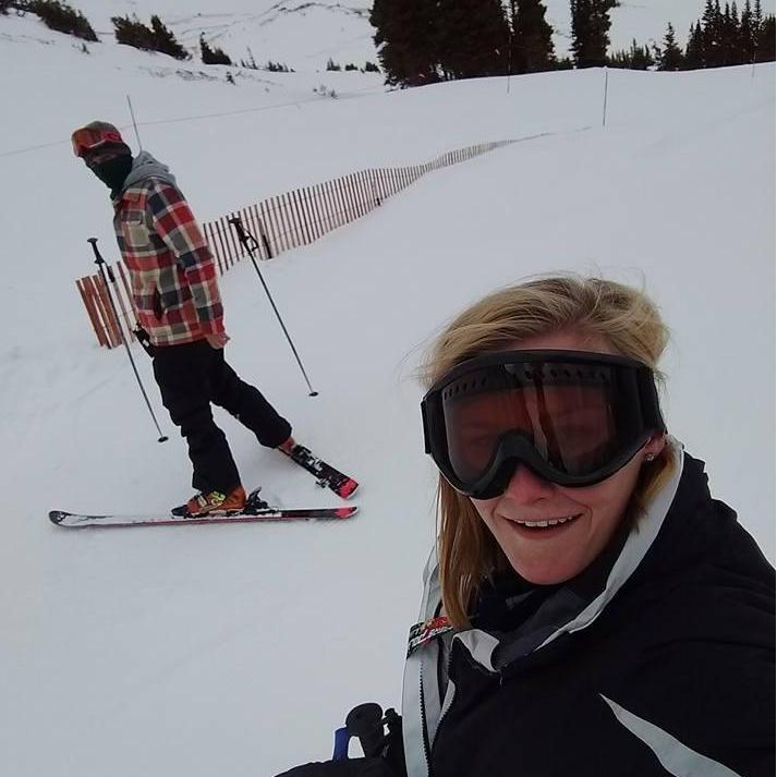 One of our various ski trips to Loveland pass.