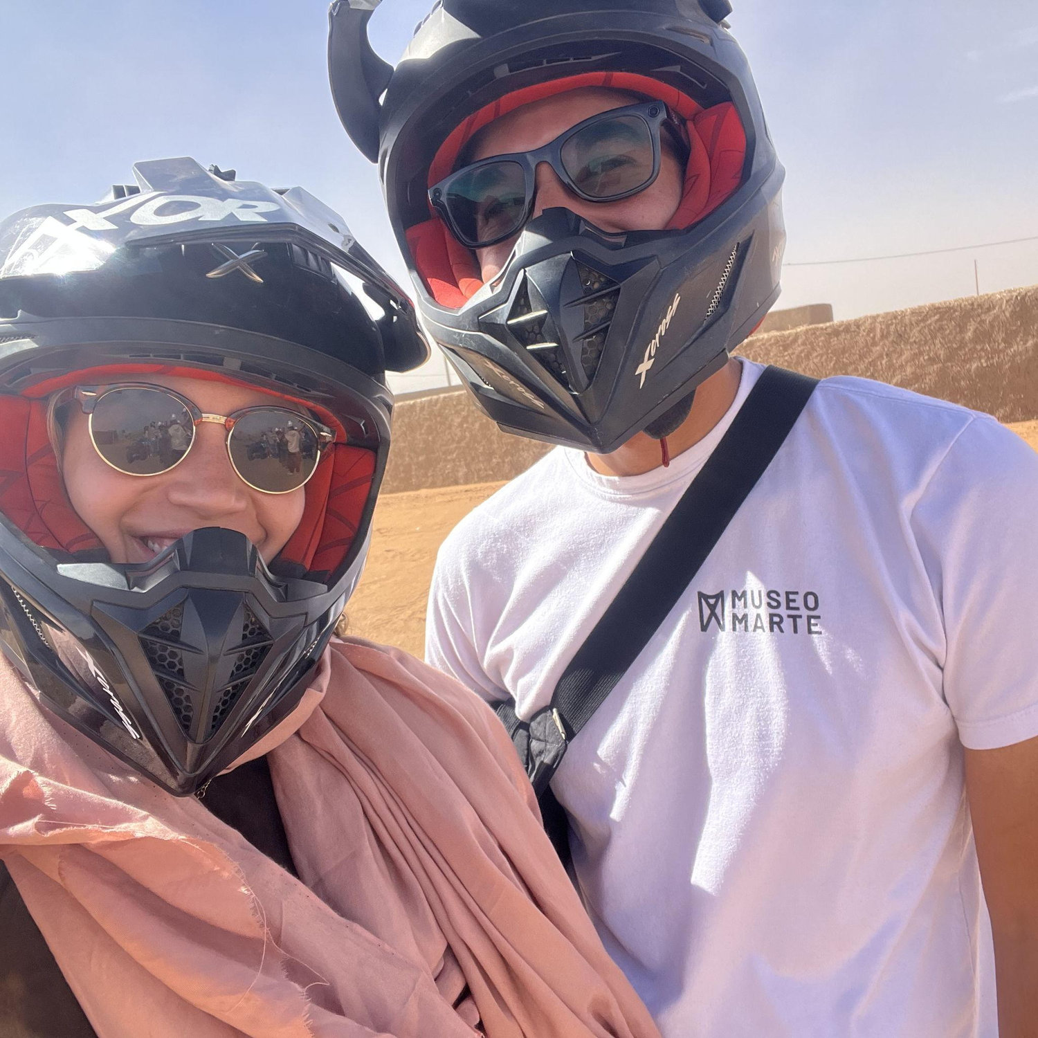 Quad racing in the sand dunes of Morocco.