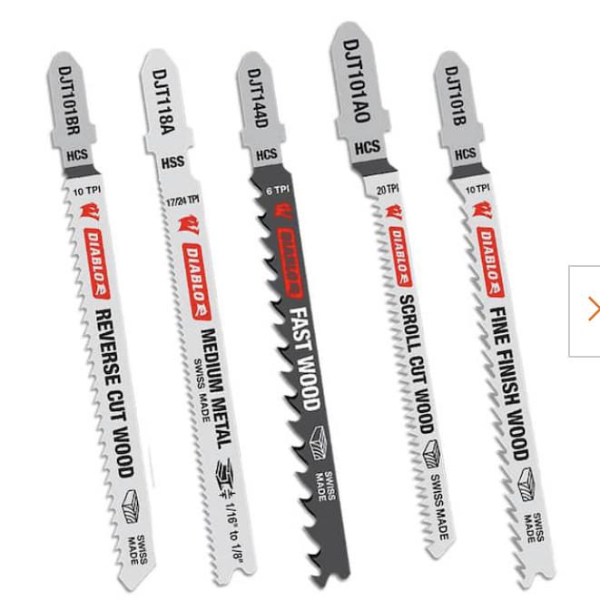 T-Shank Jig Saw Blade Assorted Set (5-Piece)