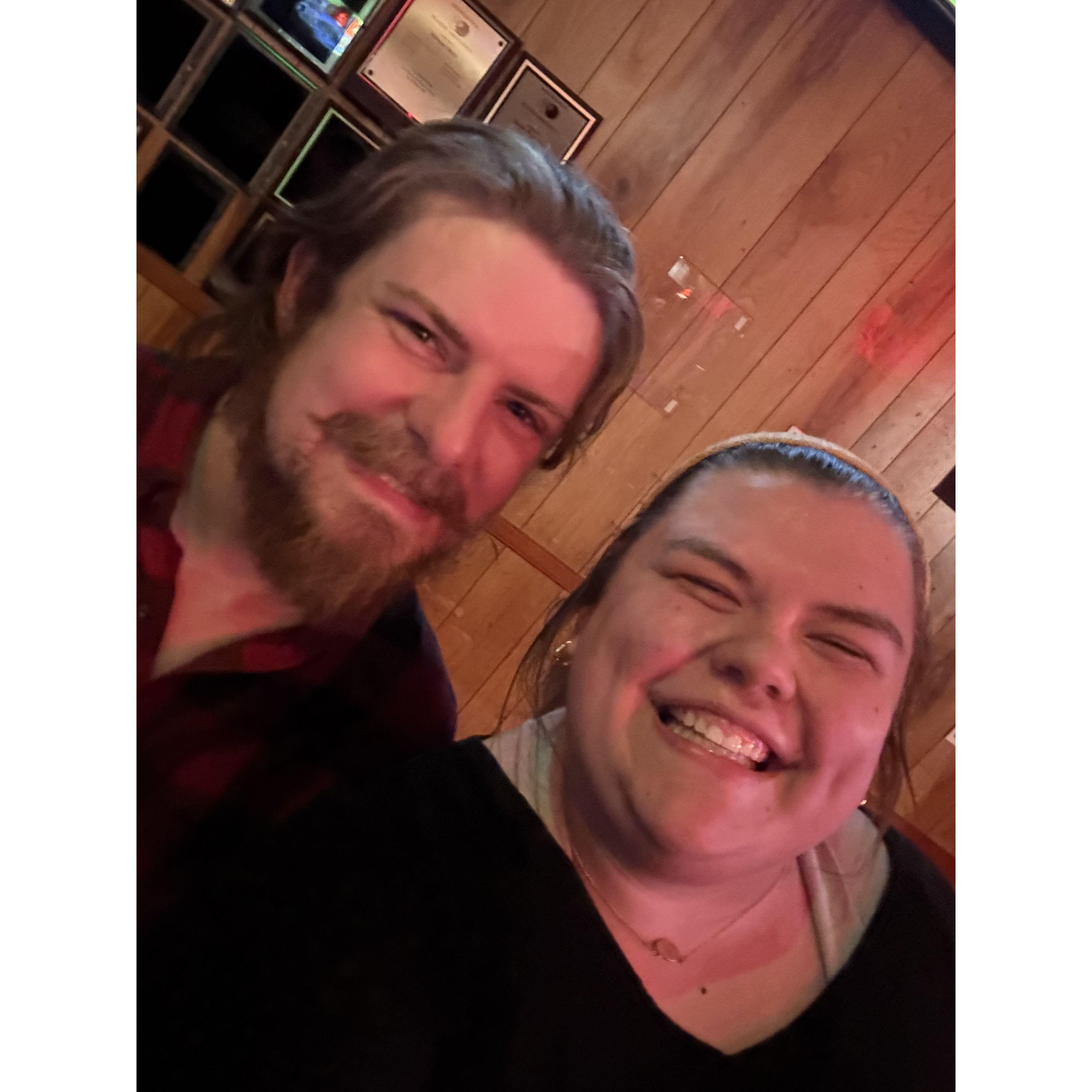 One of the many nights that we have spent line dancing together!