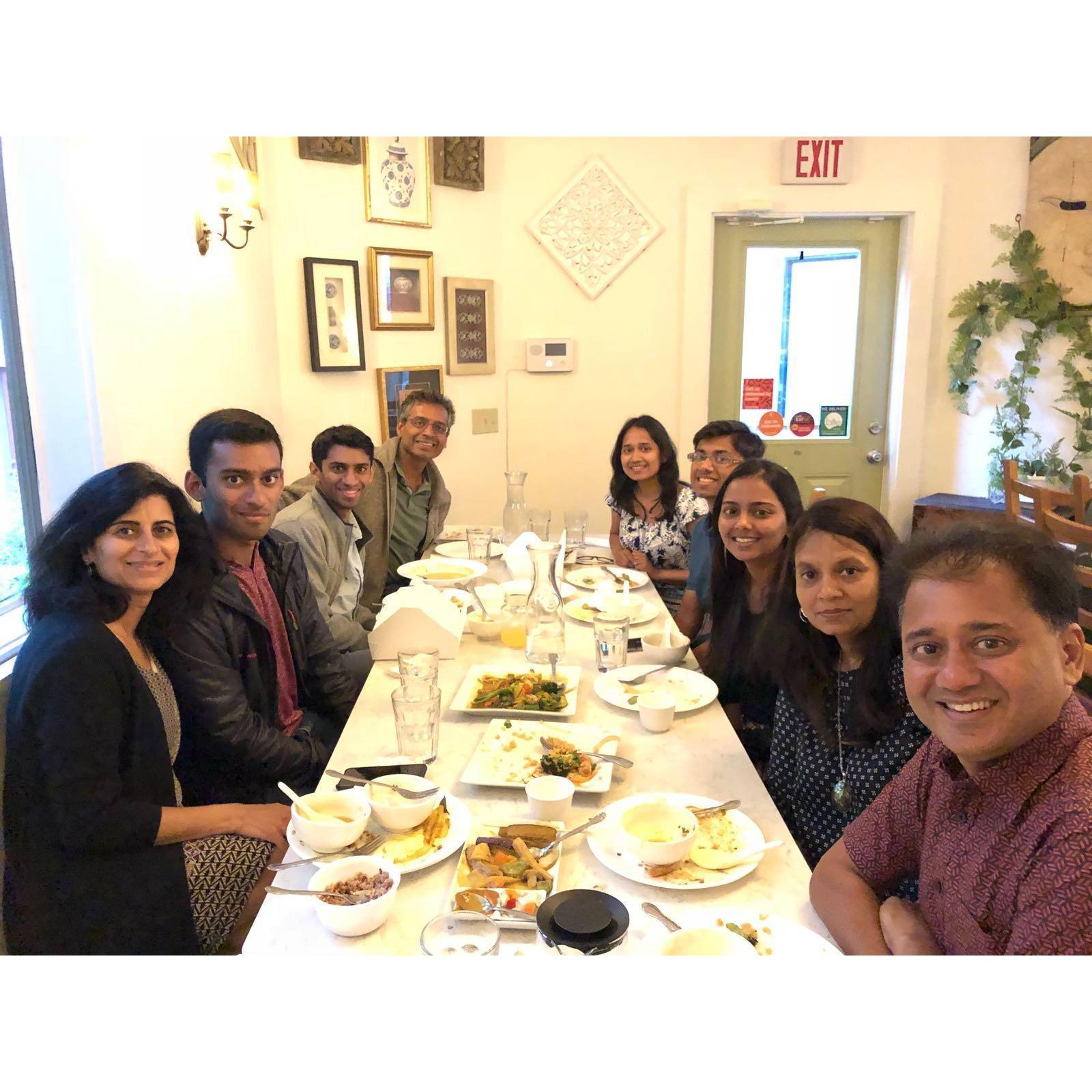 (Summer 2018) The first time Kinjal and Avi's family met!