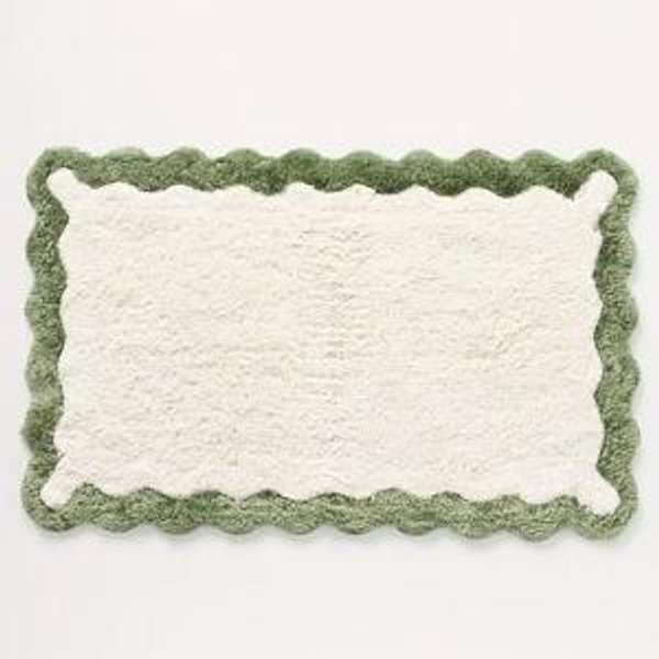 Maeve by Anthropologie Scalloped Cotton Bath Mat
