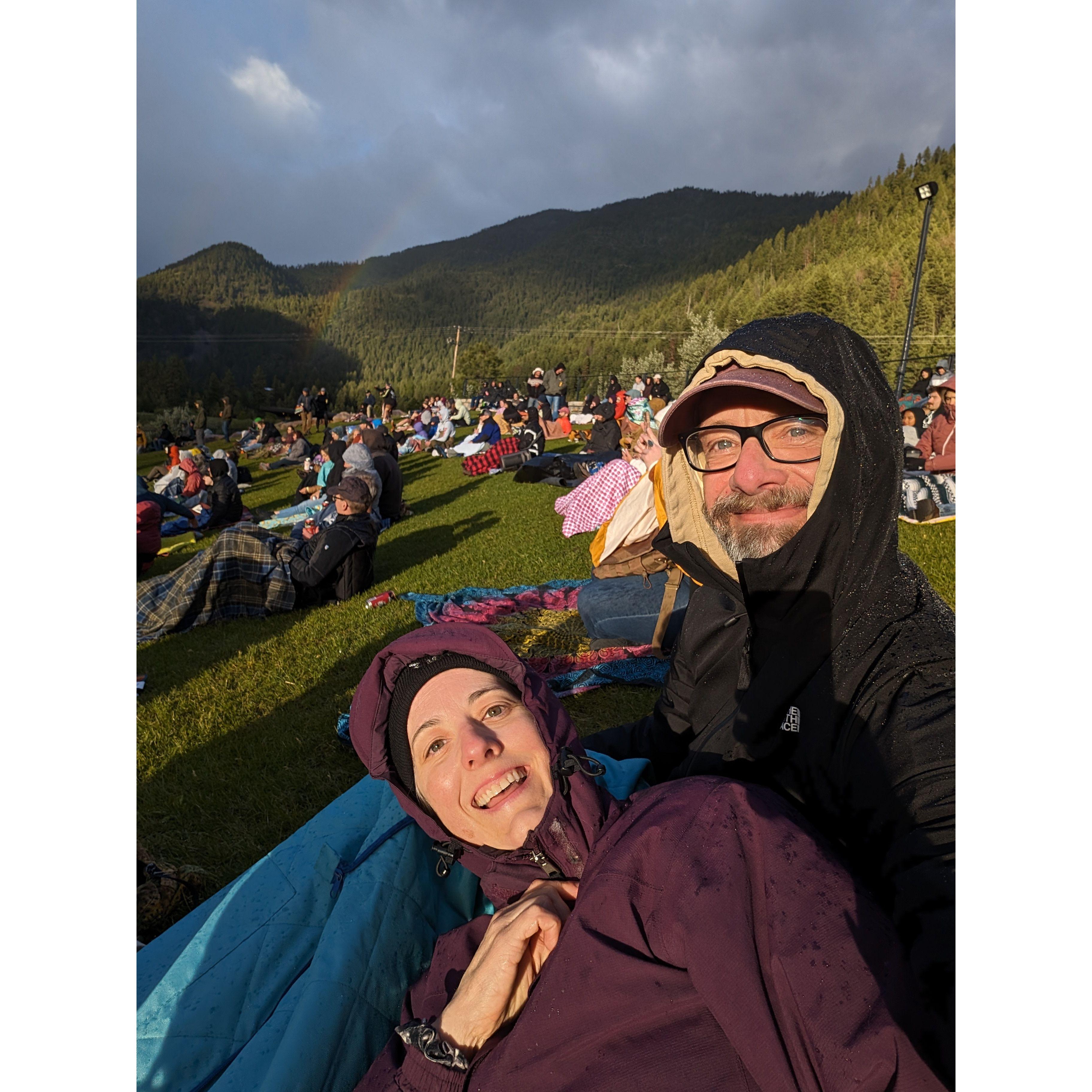 We love concerts! Rain or shine!