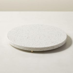 Terrazzo White Round Serving Platter