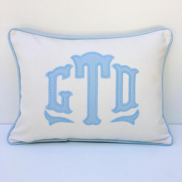 Monogrammed Appliqué Pillow Cover, 12x16