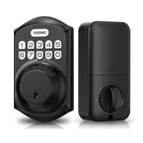 Keyless Entry Door Lock Matte Black