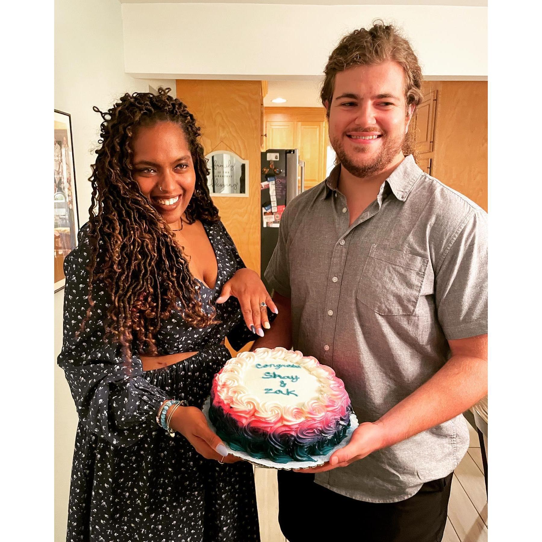 The Night of the Engagement- Cake Celebration at the Youngs residence