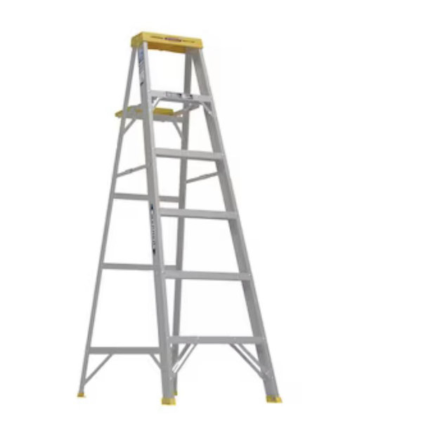 Werner 6 ft. H Aluminum Step Ladder Type I 250 lb. capacity