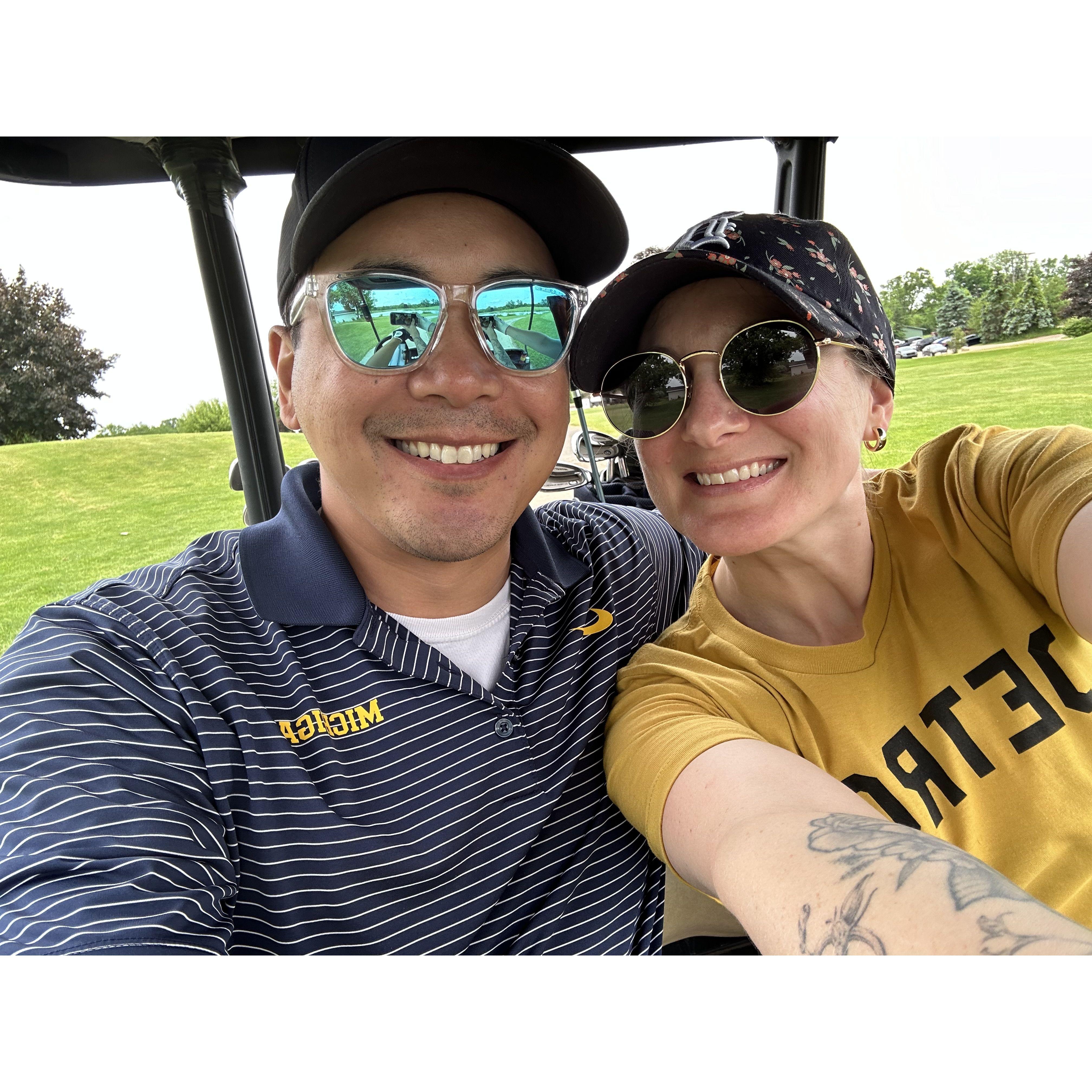 Doing what we love to do best together - golfing :)