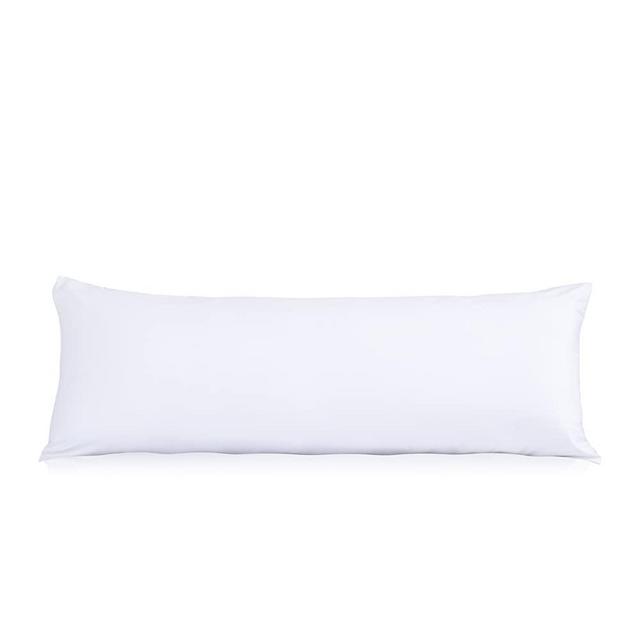 EVOLIVE Ultra Soft Microfiber Body Pillow Cover/Pillowcases 21"x54" with Hidden Zipper Closure (White, Body Pillow Cover 21"x54")