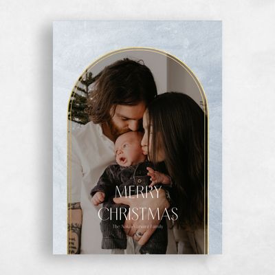 Iceberg, Blue Holiday Card - Goldcoast Foil