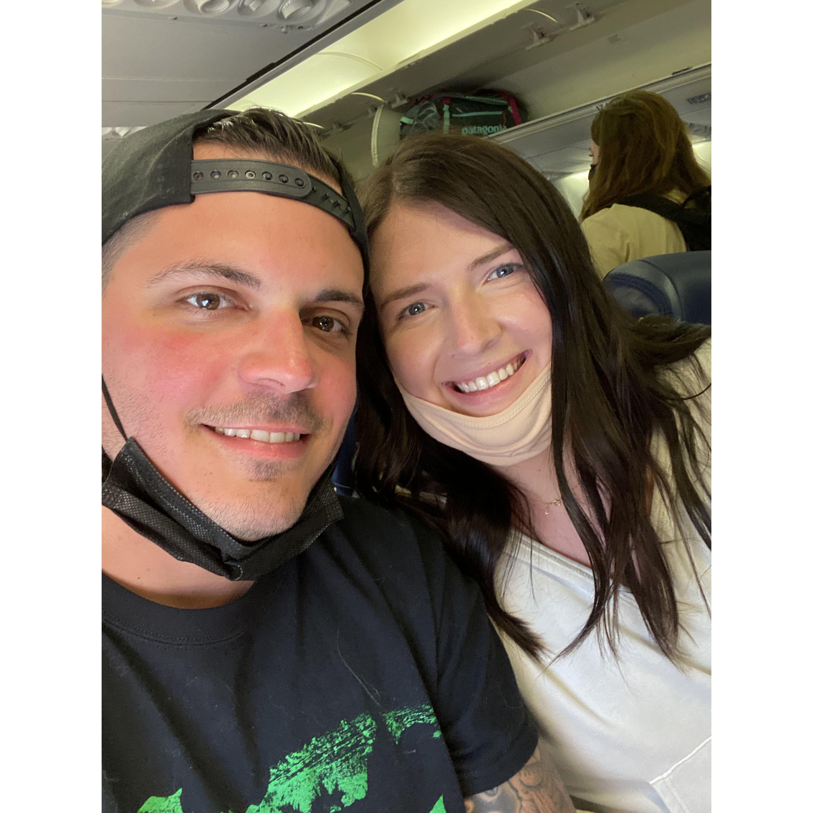 Mikes first plane ride to Nashville!