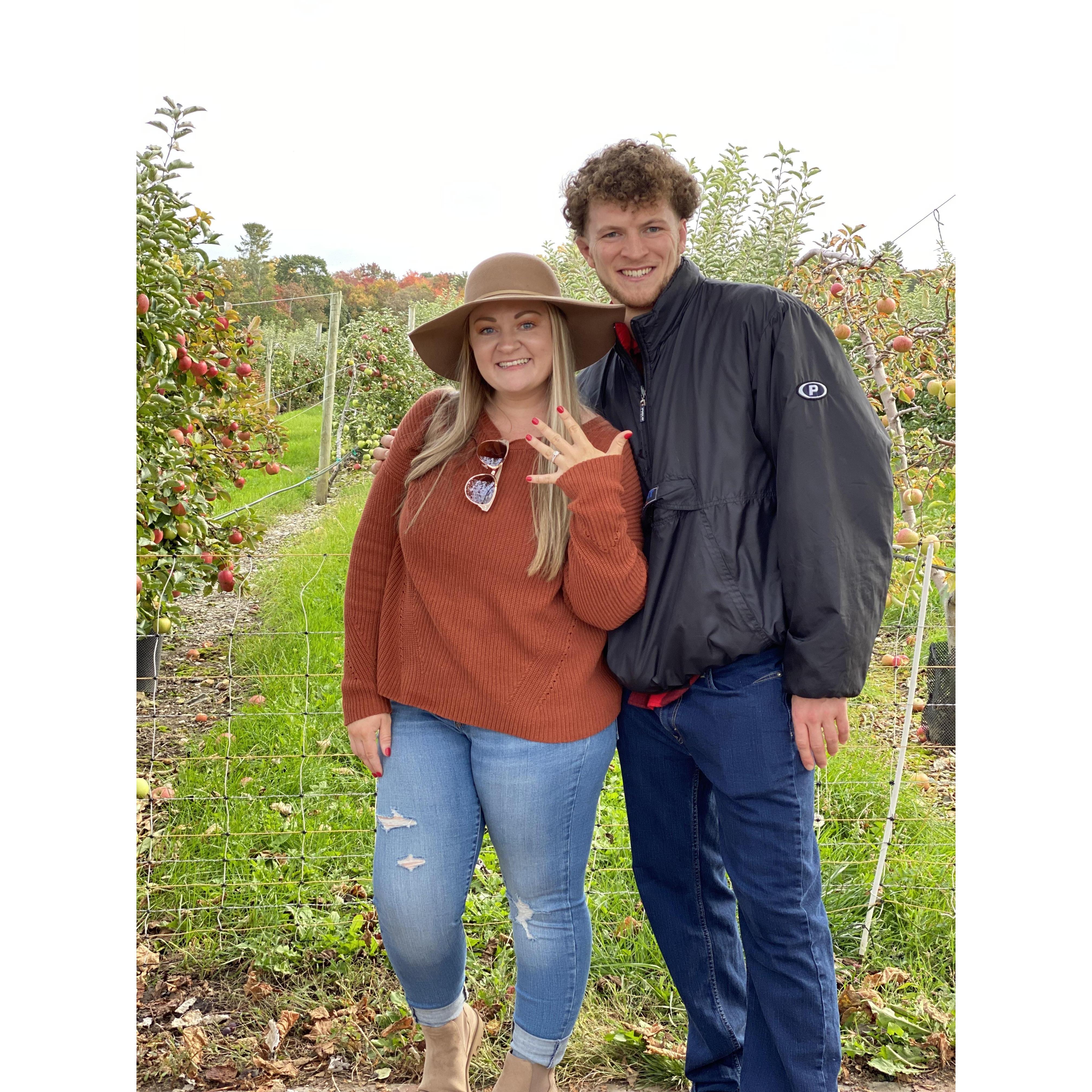 Celebrating our engagement at Lookout Farm.