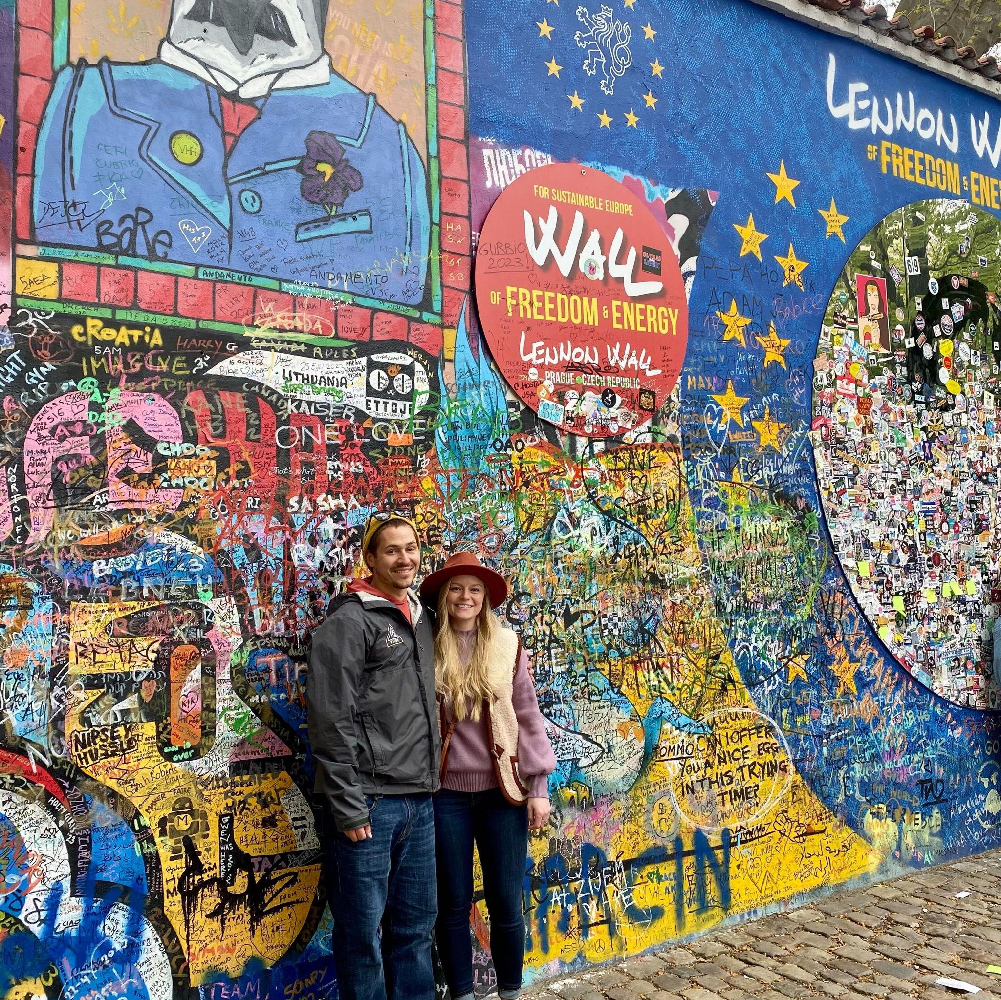 The famous Lennon Wall in Prague from our first trip to the Czech
