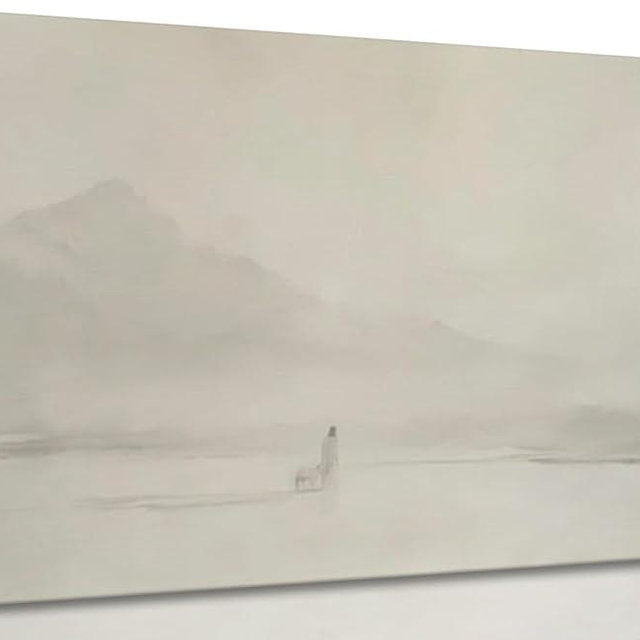 Jesus Leaves The 99 Sheep Canvas Wall Art Minimalist Beige Abstract Print Lost Sheep Wall Decor Picture Bible Stories artwork Christian Faith Painting for living room Home Church Decoration 40x20in