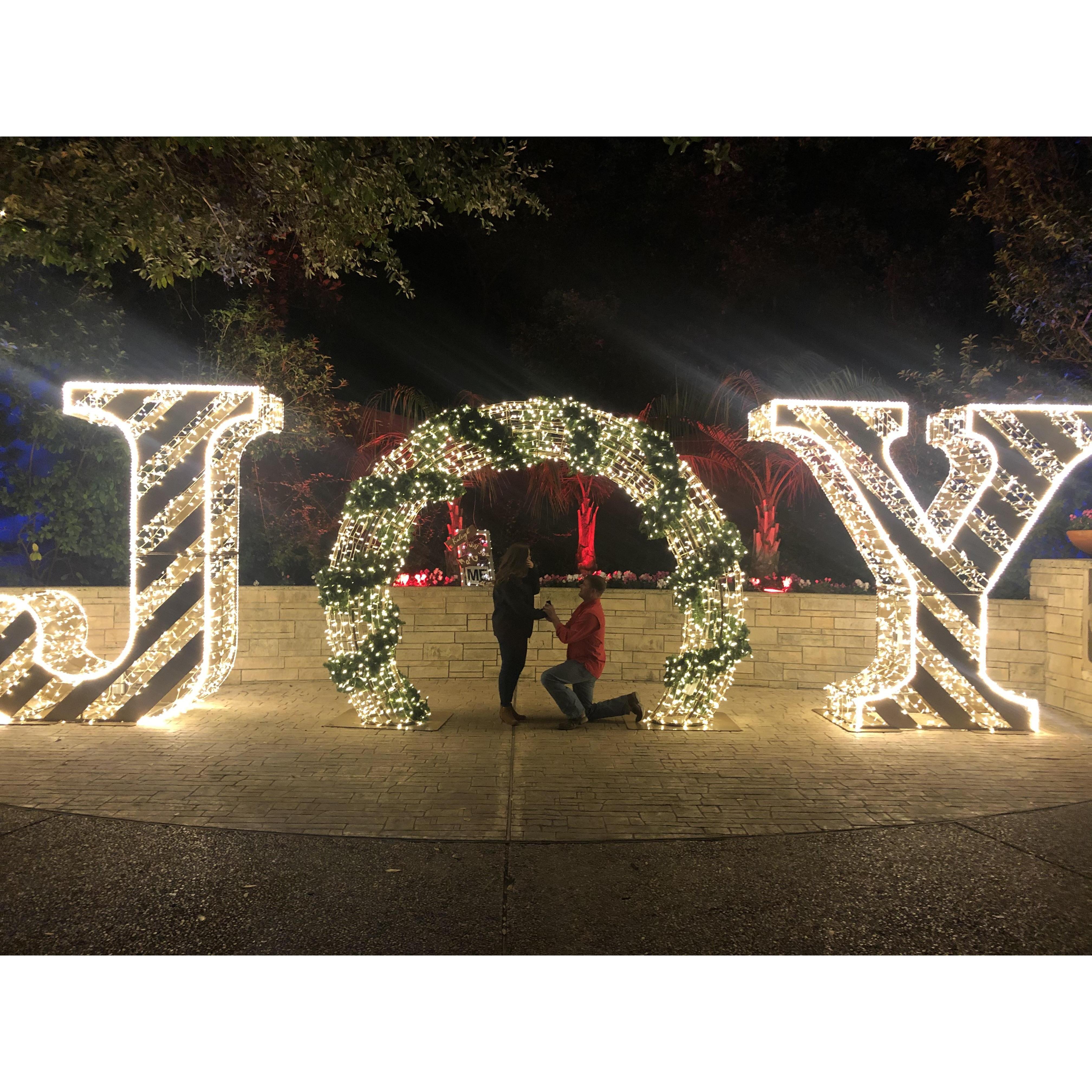 The night he asked me to marry him.