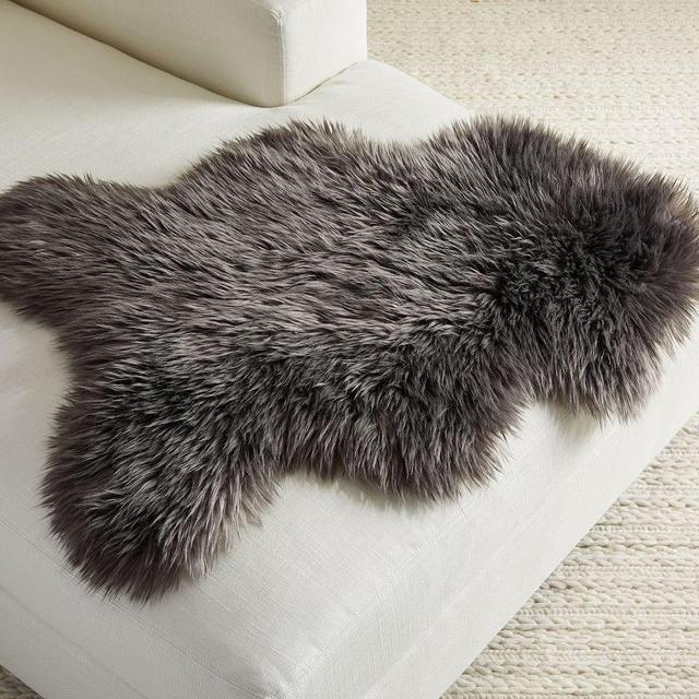 Faux Real Fur Hide, 24 x 35", Nickel