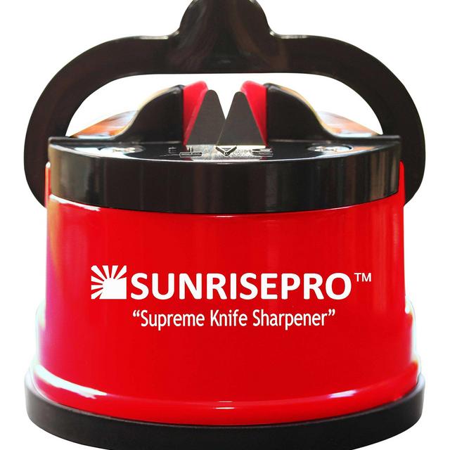 SunrisePro Knife Sharpener, USA patented, Original, Red
