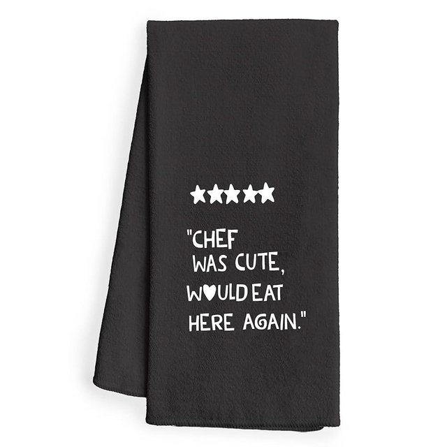 WFSM Chef Gifts Kitchen Towels - Cute Hostess Gifts, Decorative Kitchen Towels, 1624 Inches(Black)