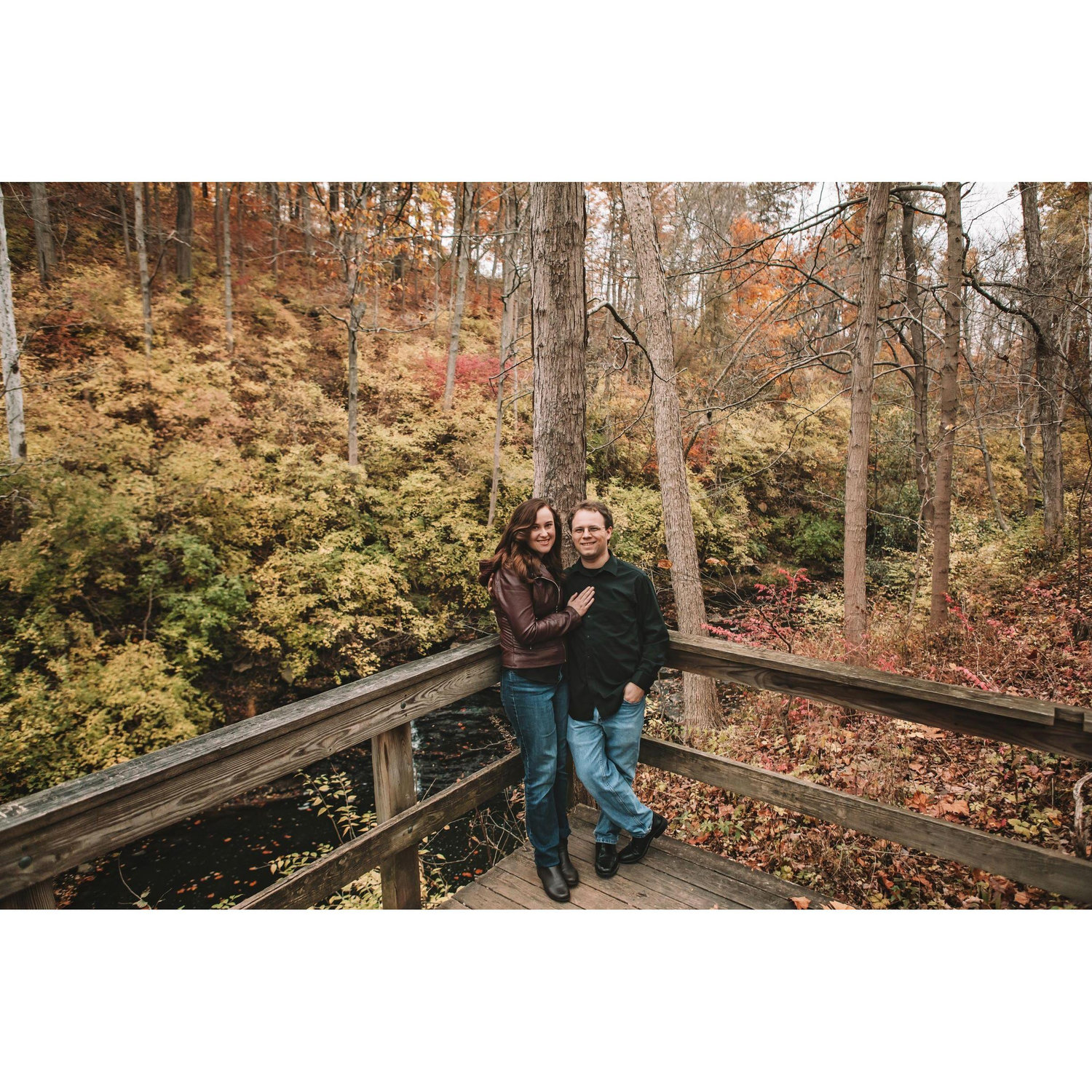 Our engagement photo shoot in Sharon Woods, one of our favorite places in Cincinnati!