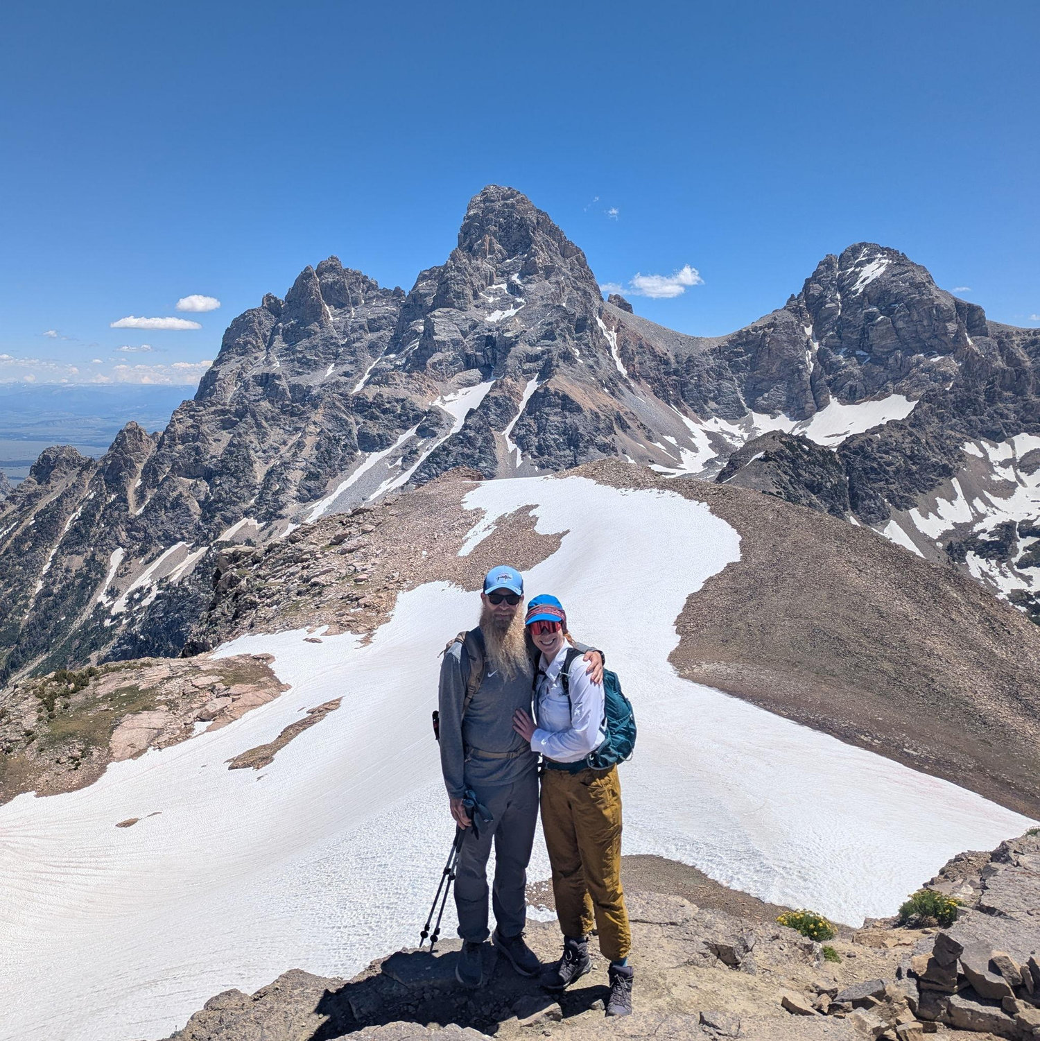 Hiking Table Mountain to get a beautiful view of the Tetons.