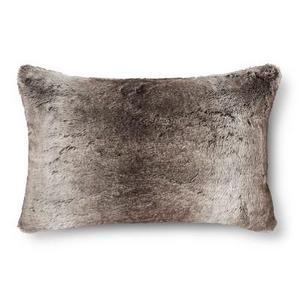 Faux Fur Oblong Pillow - Gray/Brown - Fieldcrest™