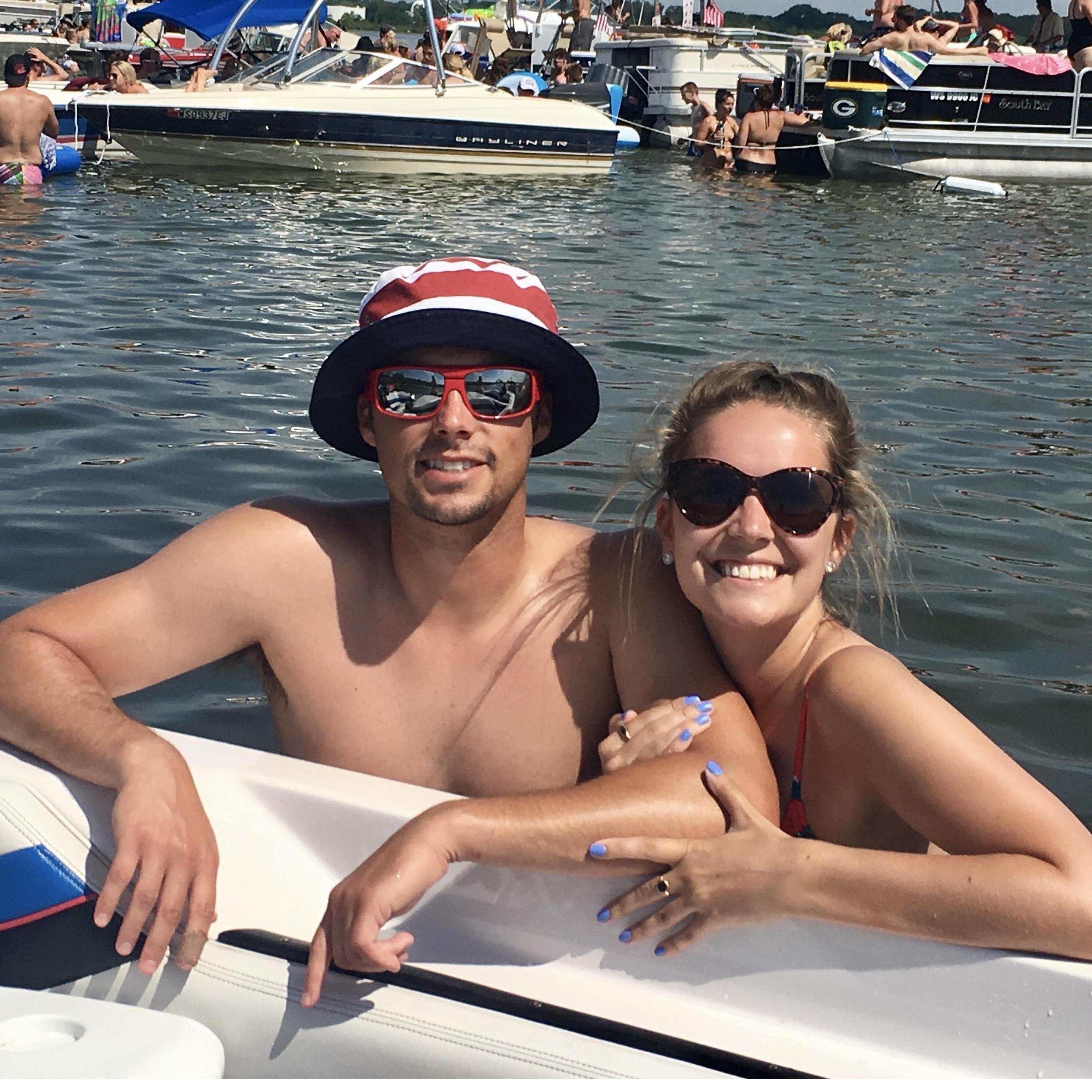 Celebrating Fourth of July on the lake