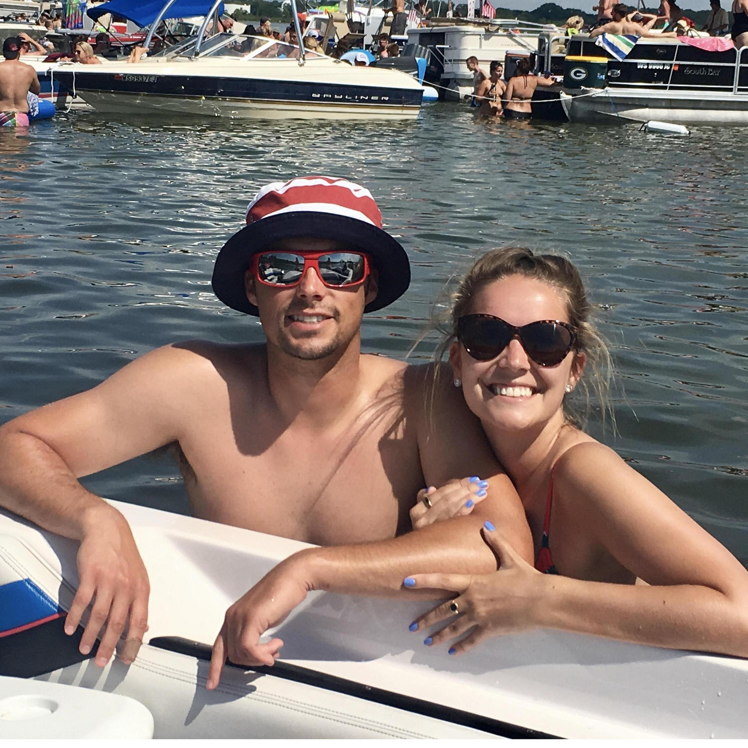 Celebrating Fourth of July on the lake
