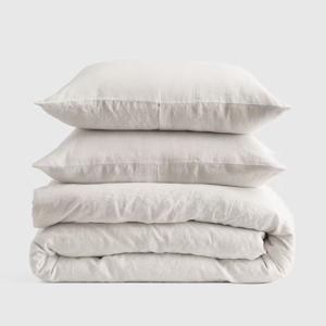 European Linen Duvet Cover Set - King/Cal King in color Sand
