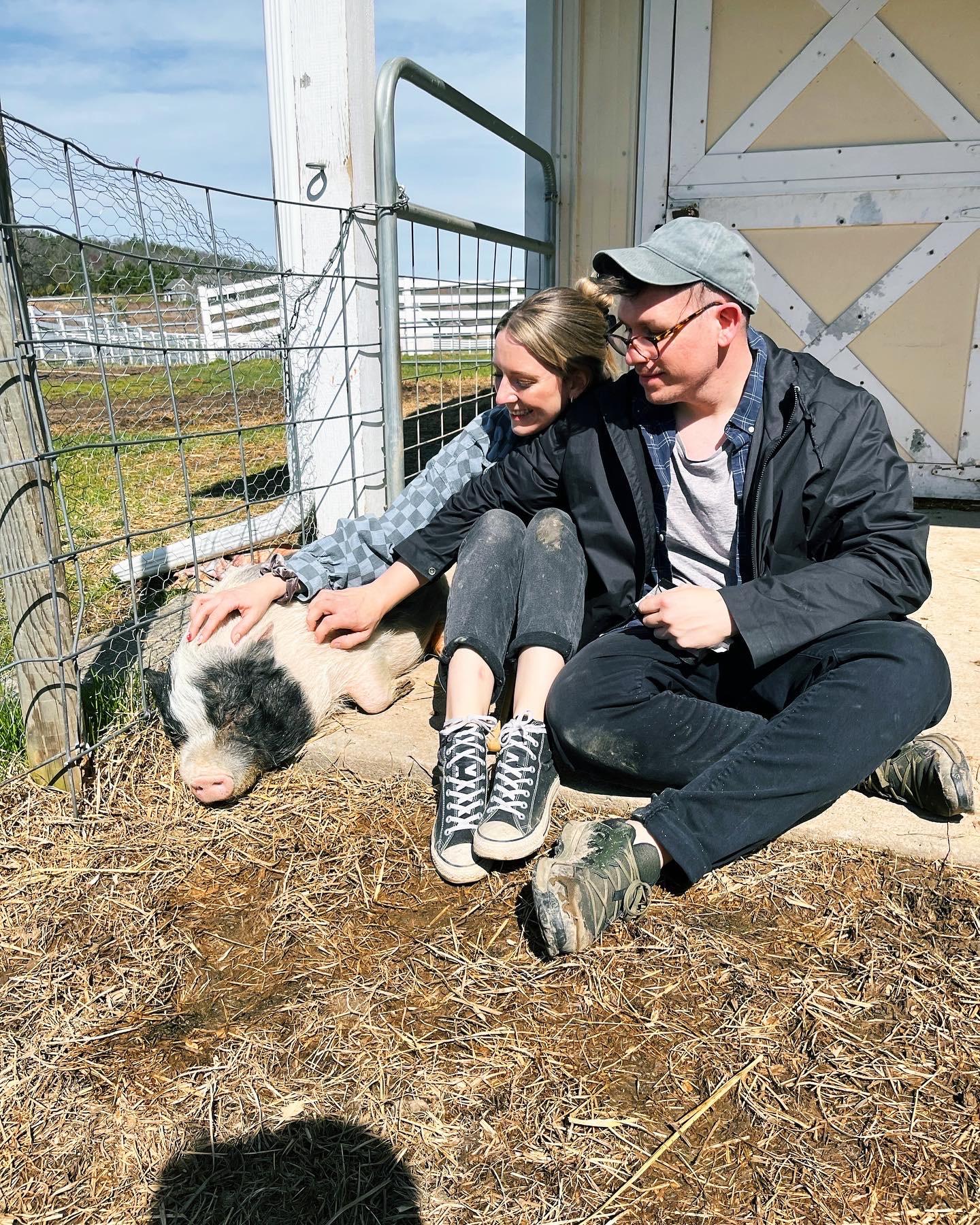 The day before our engagement at an animal sanctuary in the Catskills, NY.