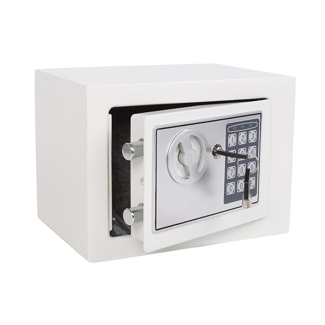 Yuanshikj Electronic Deluxe Digital Security Safe Box Keypad Lock Home Office Hotel Business Jewelry Gun Cash Use Storage (Silver 1)