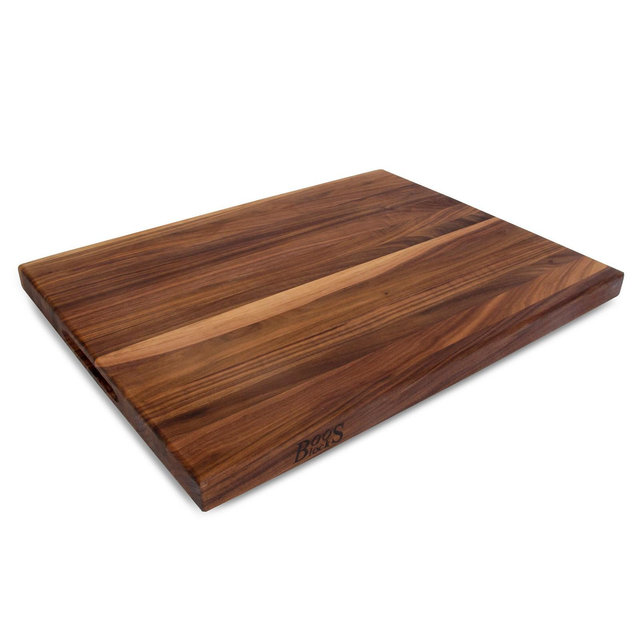 John Boos Walnut Wood Edge Grain Reversible Kitchen Butcher Block Cutting Board, 24 x 18 x 1.5 Inches