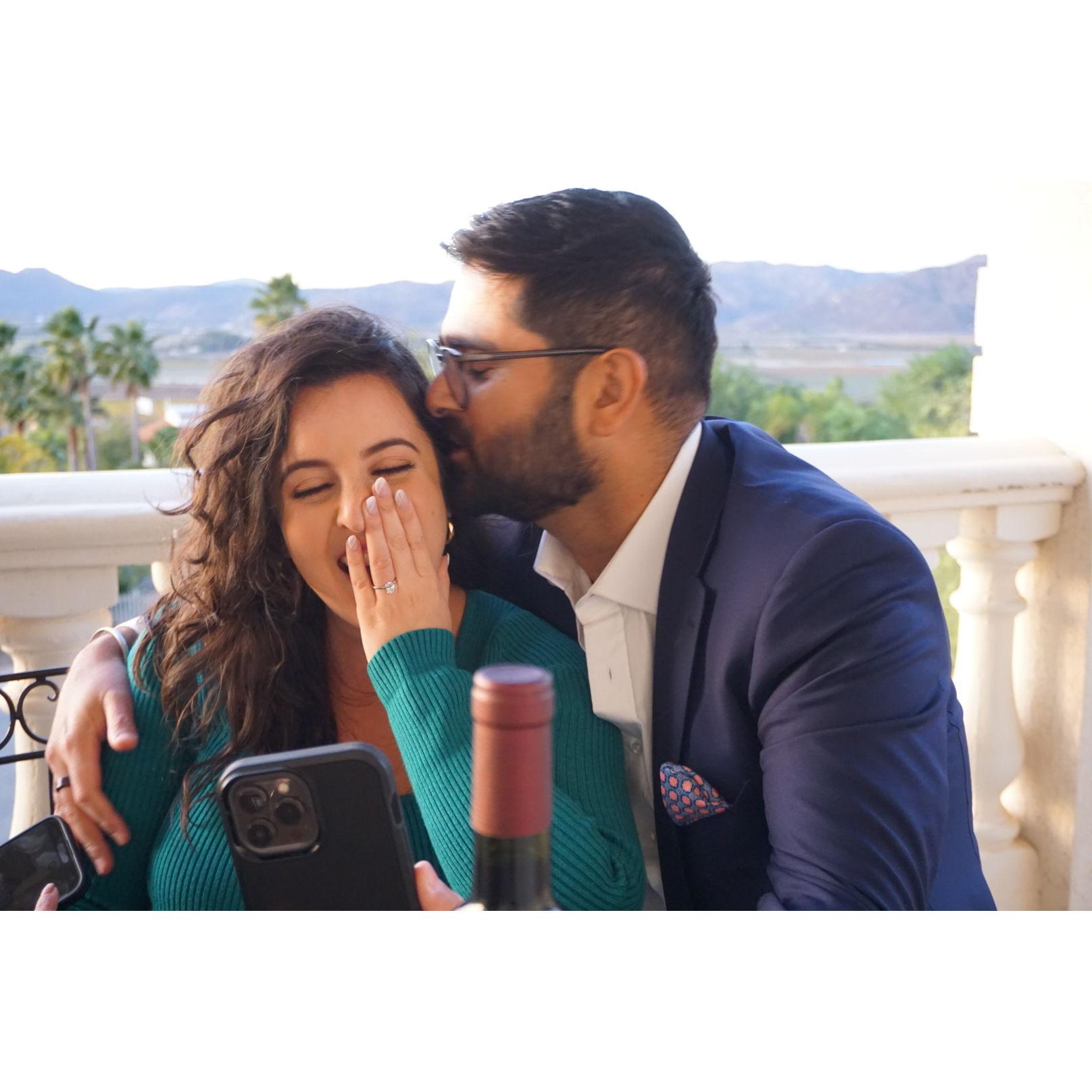 Right after Uday proposed in Hacienda Guadalupe, Mexico