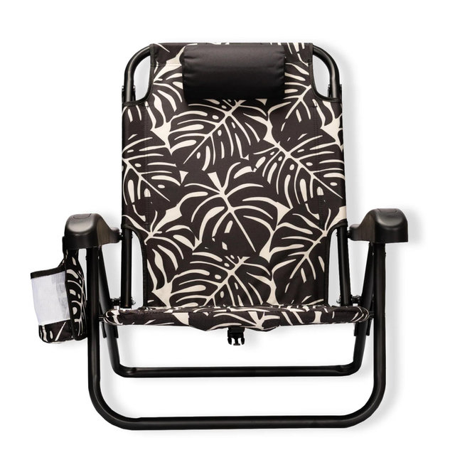 Pisolino Beach Backpack Chair - Black Palm 2