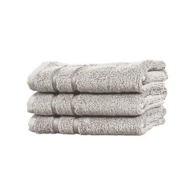 Cariloha® Turkish Cotton/Viscose Blend Washcloths in Grey (Set of 3)