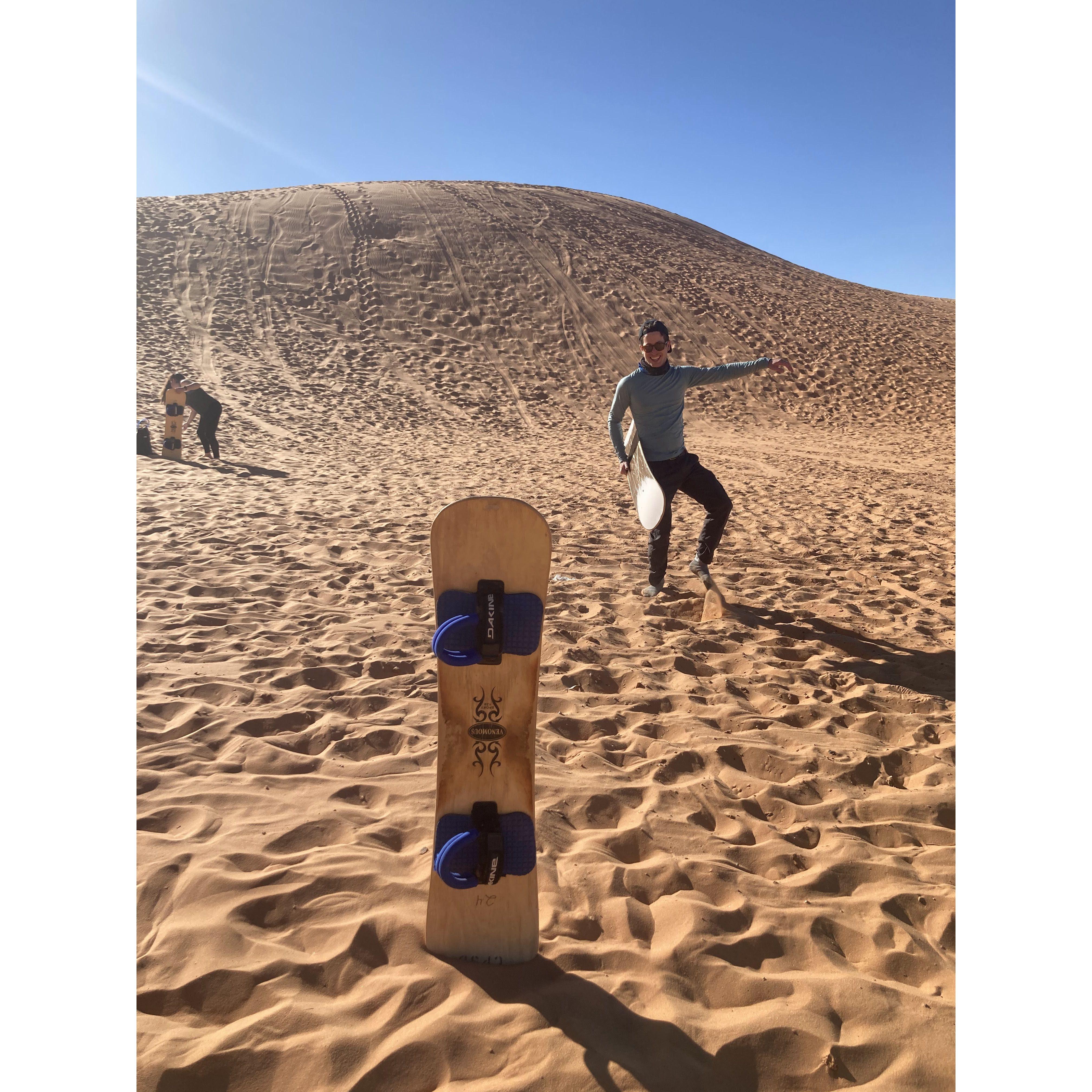 We even tried our hand at sand boarding