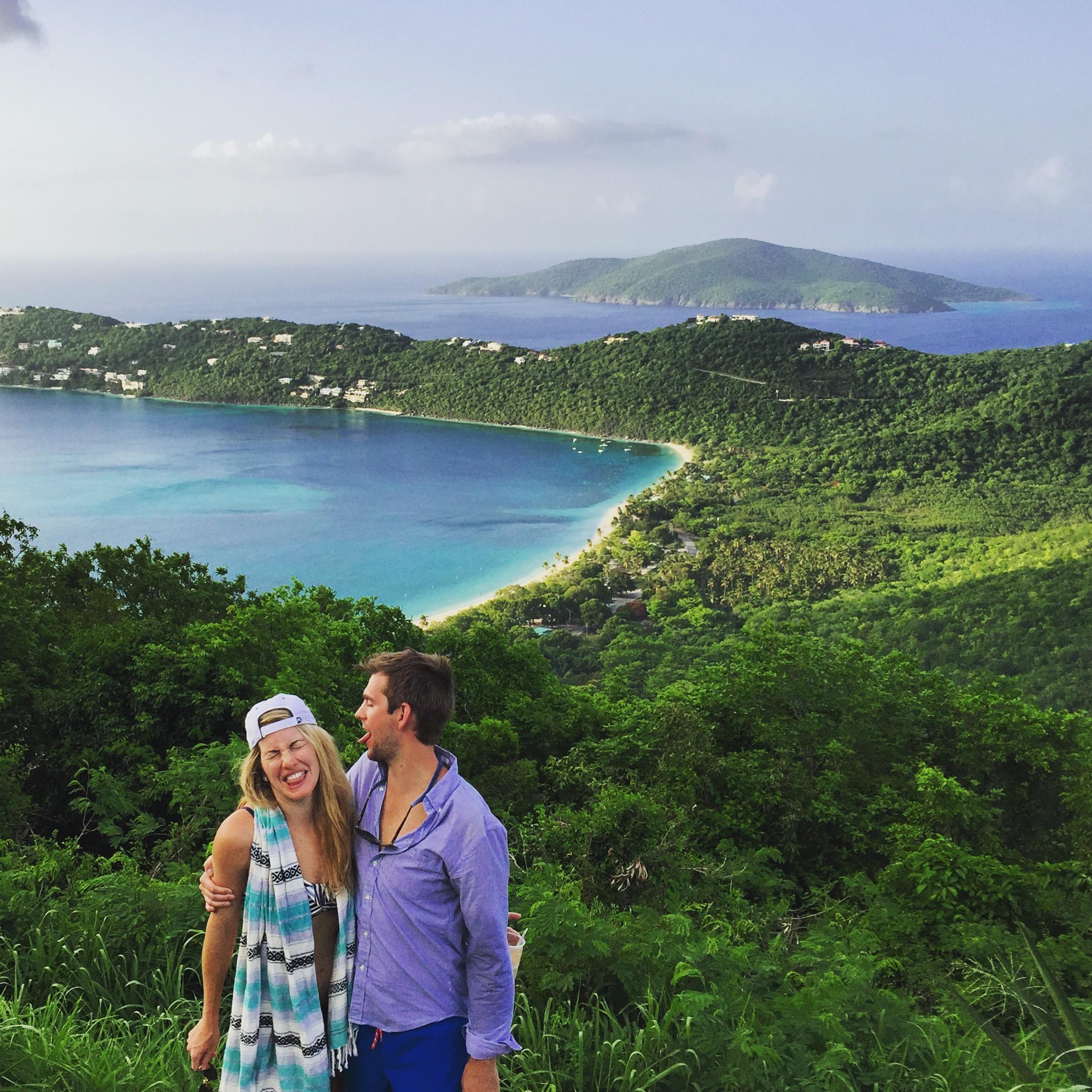 Goofing off in the islands.