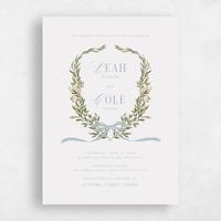 Grey Wedding Invitation - Cindra Classic